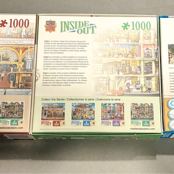 Set of 3 Masterpieces Inside Out Puzzles - Picture 2 of 2